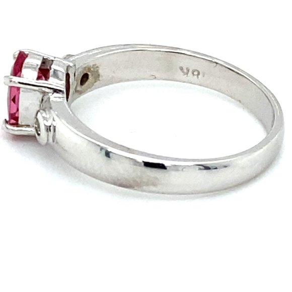 Red Mahenge Spinel 1.04ct Diamonds 18K Gold Ring - Picture 5 of 7